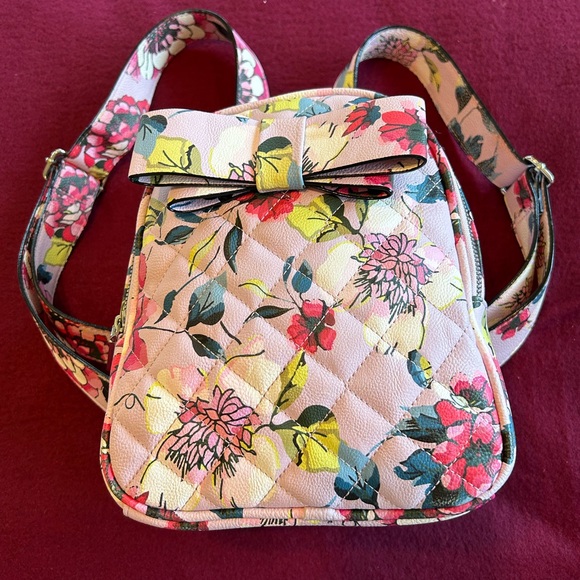 Bags Betsey Johnson Floral Bow Backpack Poshmark
